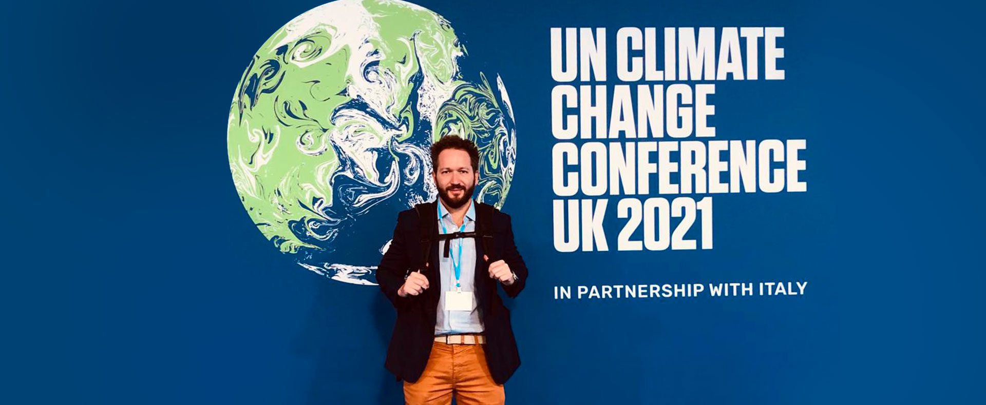 Plínio Ribeiro, CEO da Biofílica Ambipar Environment na COP26 em Glasgow, Escócia.